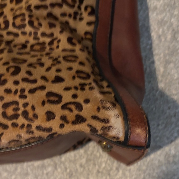 Fossil Brown Leopard Print Weekender Women's Bag - Picture 6 of 7